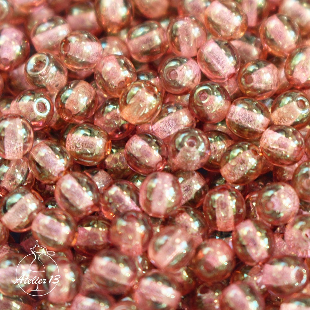 Round 4 мм Crystal Red Luster, (#00030/14495), 50 pcs