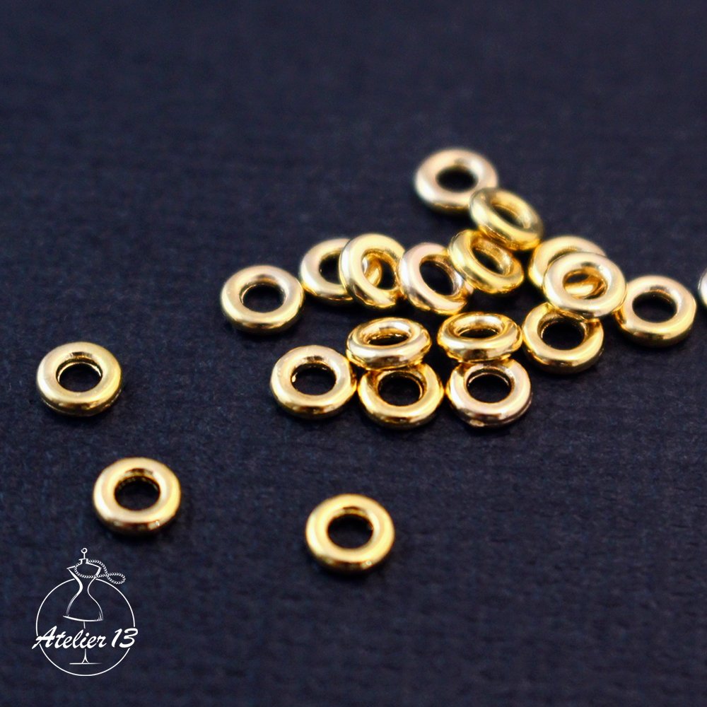 Connector Ring mini 4 mm, gold, 20 pcs