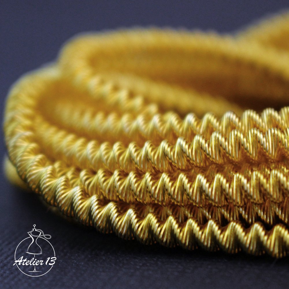 Kręcony bajorek do haftu, 4 mm, "Złoty”, 5 g