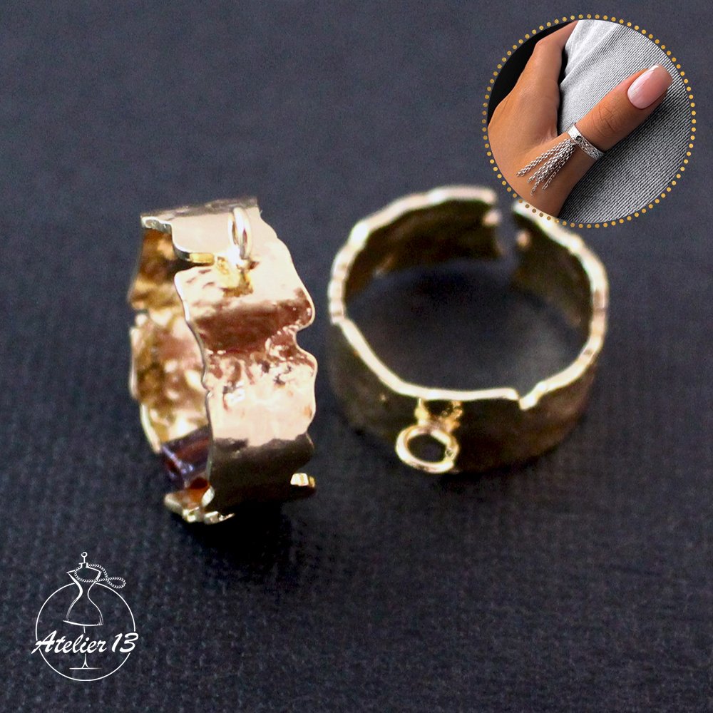 Basis for the ring is "baroque" with a loop, gold, 1 pc