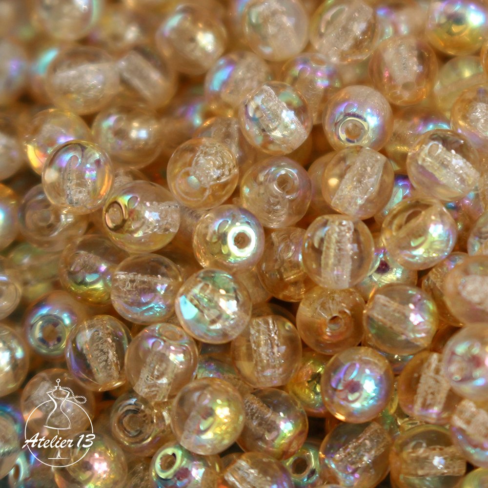 Round 4 мм Crystal Honey Rainbow (#00030/98531), 50 шт